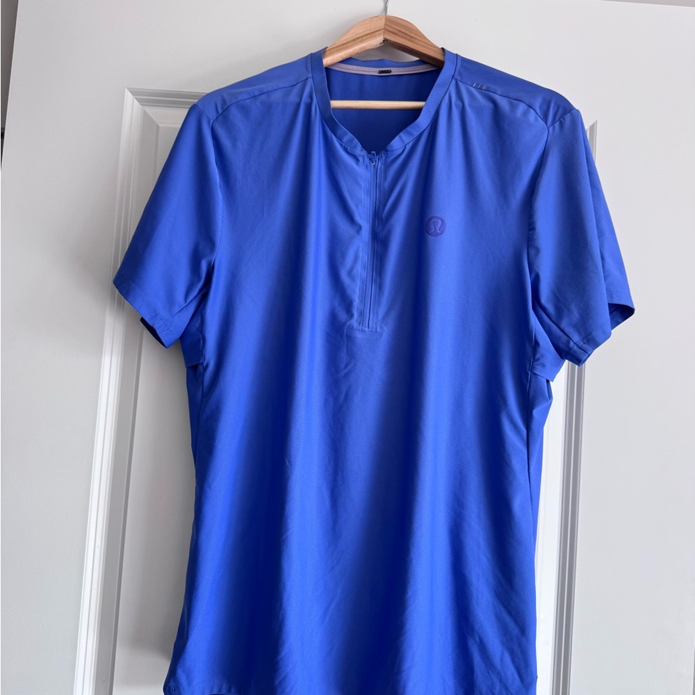 lululemon athletica Men’s Short-Sleeve Half-Zip Polo — Royal Blue